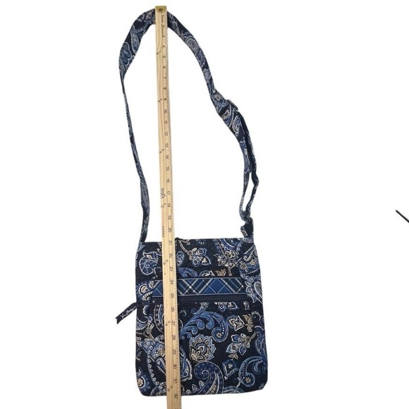 VERA BRADLEY Windsor Navy Paisley HIPSTER Crossbody Bag Purse Retired Patern GUC - Picture 12 of 13